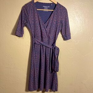 Toad & Co A Line Belted Dress Organic Cotton Tencel Size XS